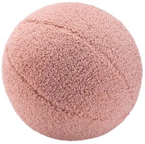 Różowa poduszka na sofę dziecięcą z materiału bouclé Ball – Wigiwama
