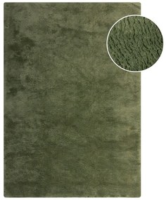 Ciemnozielona syntetyczna skóra 120x170 cm Faroe Wool Look Fur – Flair Rugs
