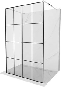 Mexen Kioto ścianka prysznicowa wolnostojąca 160 x 200 cm, czarna kratka 8 mm, chrom - 800-160-002-01-77