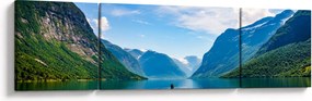 Obraz - Jezioro Lovatnet (170x50 cm)