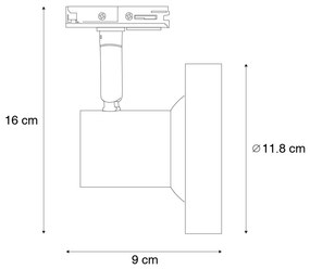 Nowoczesny reflektor szynowy jednofazowy czarny AR111 - Jeany