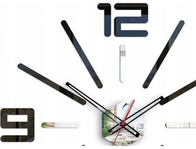 Zegar ścienny naklejany duży nowoczesny akrylowy na ścianę do salonu loft