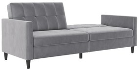 Jasnoszara aksamitna sofa 203 cm Hartford – Støraa