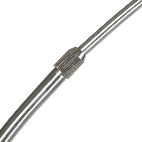 Inteligentna lampa łukowa stalowa z białym abażurem z tkaniny w tym Wi-Fi A60 - Arc Basic