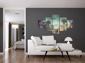Obraz - miasto w przyszłości (125x70 cm)