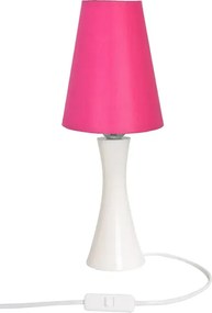 Biało-różowa lampka nocna drewniana dla dzieci - S192 F1-B00