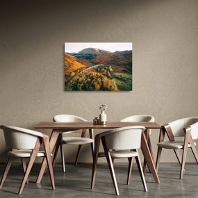 Obraz na szkle mostu w szkockiej dolinie (70x50 cm)
