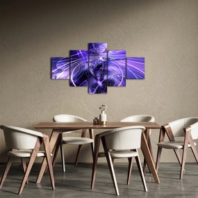 Obraz abstrakcji technicznej (125x70 cm)