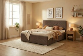 Łóżko CINDY 180x200 cm Brąz Bez materaca