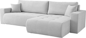 Uniwersalny narożnik do salonu Kora - tkanina Wind, jasnoszary