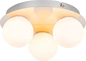 Nowoczesna lampa sufitowa do łazienki stalowa 3-światłowa - Cederic