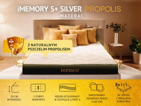Materac piankowy chłodzący iMemory S+ Silver Propolis 20cm 90x200 cm