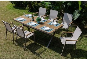 Doppler Zestaw MERAN - 7-częściowy zestaw jadalniany ogrodowy