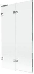 Mexen Lunar L parawan nawannowy 2-skrzydłowy lewy 100 x 150 cm, transparent, chrom - 897L-100-100-01-00-L