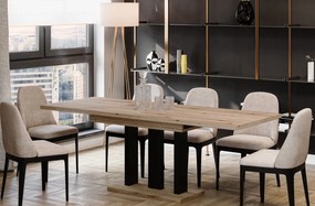 Stół Appia 210 rozkładany od 130 do 210 cm noga czarny mat