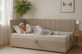 Tapicerowane narożne łóżko dla seniora F8-L26