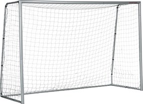 SPORTNOW Bramka piłkarska odporna na warunki atmosferyczne, mocna siatka, stabilna metalowa rama, łatwy montaż, 300 x 200 x 120 cm