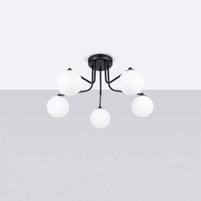 Czarno-biała lampa sufitowa Beam – Nice Lamps