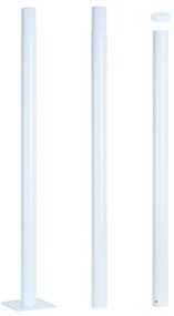 Brilagi - Metalowy słup oświetleniowy URBAN 3 m, biały, z tyczą