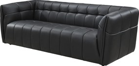 Kanapa 3-osobowa ze skóry w kolorze czarnym DUGORI