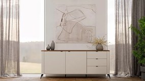 Komoda kaszmirowa na nóżkach z blatem dąb castello  C2-R99