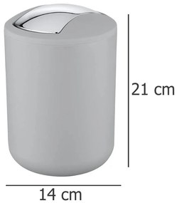 Kosz na śmieci BRASIL GREY, 2 l, WENKO