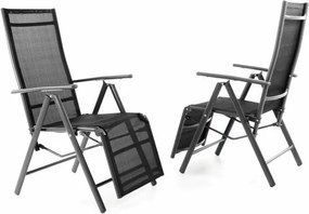 Zestaw ogrodowy 2x aluminiowe składane krzesło RELAX
