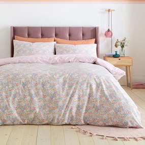 Różowa pościel dwuosobowa 230x220 cm Darcy Floral – Catherine Lansfield