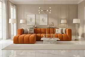 Narożnik w kształcie L GRAND 318 cm, tkanina Salvador, Brązowy, Lewy