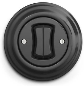 Kliklap - Retro podwójny przycisk z ramką antracytowy