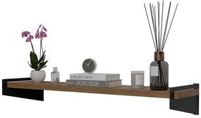 Wisząca półka na kwiaty w stylu loft czarny + dąb lancelot S8-G58