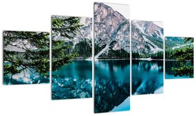 Obraz jeziora w Alpach (125x70 cm)