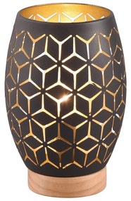 Czarna lampa stołowa (wys. 21 cm) Bidar – Trio