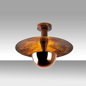 Lampa wisząca w kolorze miedzi z metalowym kloszem ø 38 cm Kurt – Opviq lights