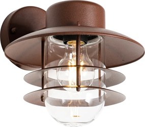 Industrialna lampa ścienna rdzawo-brązowa IP44 - Shell