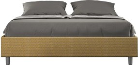 Łóżko bez stelaża tapicerowane 160x190 tkaniny Labirinto 06 Żółty Azelia