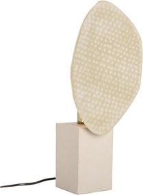 Beżowa metalowa lampa stołowa z metalowym kloszem (wysokość 46 cm) Neev – Bizzotto