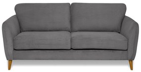 Ciemnoszara sztruksowa sofa 170 cm Paris – Scandic