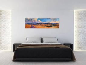 Obraz - Obraz olejny przedstawiający krajobraz (170x50 cm)