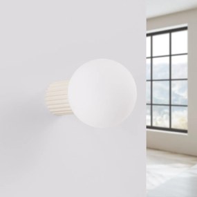 Kinkiet HALO beżowy IP44 ryflowany SOLLUX  LIGHTING