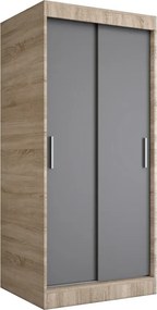 Szafa przesuwna dąb sonoma + antracyt H1-E04