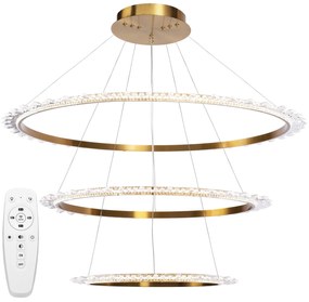 KRYSZTAŁOWA LAMPA SUFITOWA LED APP1609-3C ZŁOTA