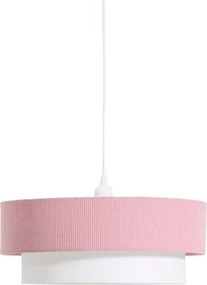 Biało-jasnoróżowa lampa dziecięca z tekstylnym kloszem Bianella – Kave Home