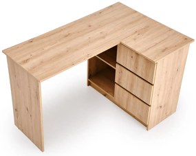 Biurko narożne BEGA dąb artisan HALMAR