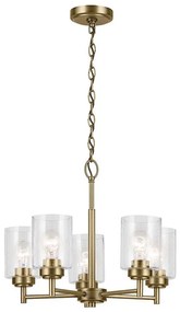 Kichler KL-WINSLOW5-NBR - Żyrandol na łańcuchu WINSLOW 5xE27/60W/230V mosiądz