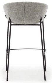Jasnoszary hoker (wysokość siedziska 75 cm) Yvette – Kave Home