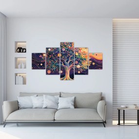 Obraz – Fioletowe drzewo pełne energii (125x70 cm)