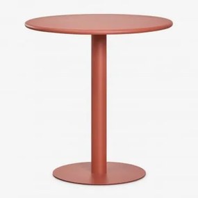 Okrągły Stół Ogrodowy Ø70 Cm Z Żelaza Mizzi Terracota - Sklum