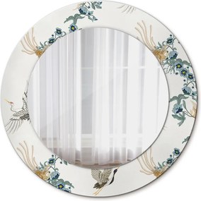 Lustro dekoracyjne okrągłe Chinoserie