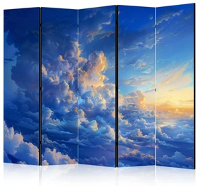Parawan jednostronny Pejzaże 225x172 cm 5-częściowy niebieski ARTGEIST B
